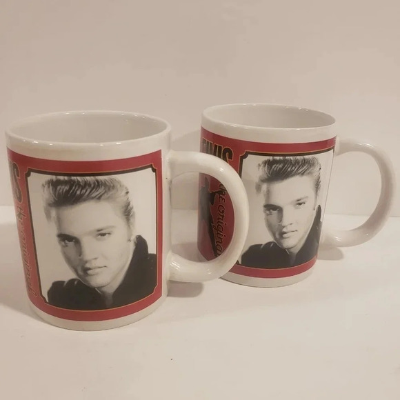 Just For You Elvis Presley  The Original Collectible Set of 2 Coffee Mugs. - Picture 2 of 7